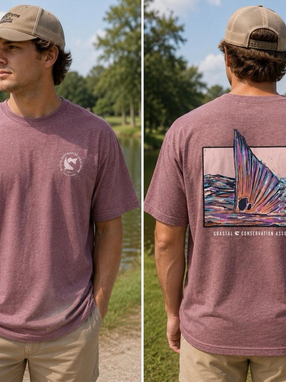 Men's Short-Sleeve Graphic Tee in Mauve -